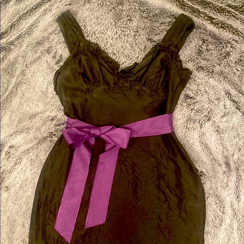 Vera Wang Purple Sheath Dress Sweetheart Neckline Sleeveless